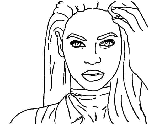 Kolorowanka Portret Beyonce