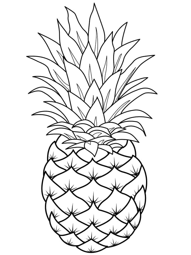 Kolorowanka Świeży ananas