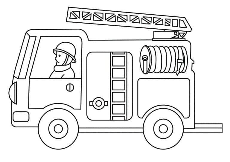 Kolorowanka Wóz strażacki dla dzieci