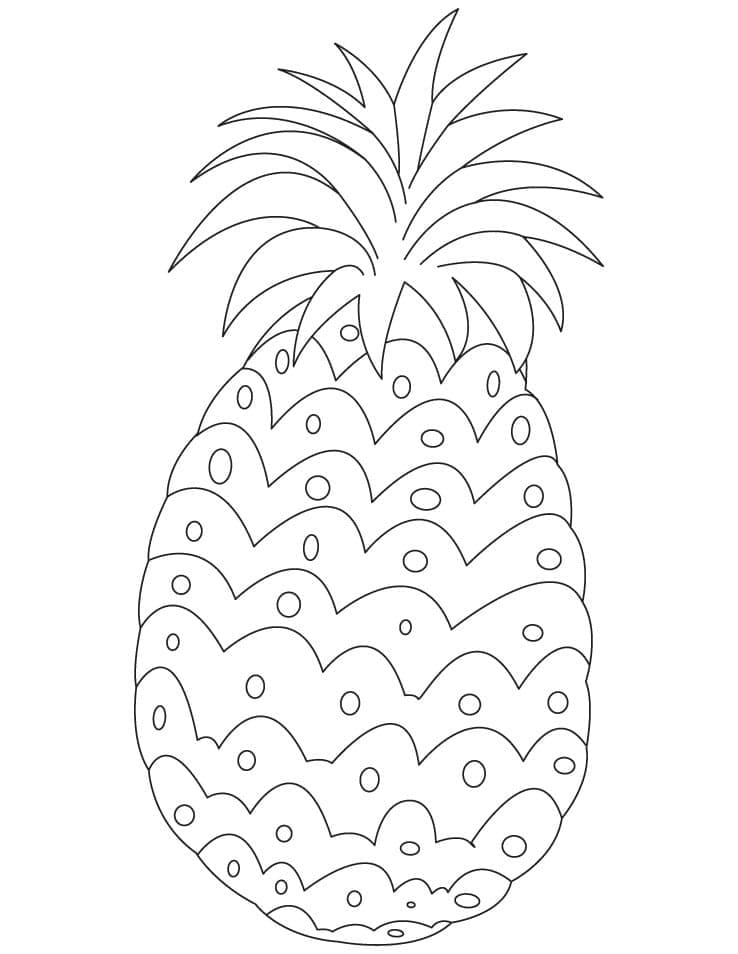 Kolorowanka Łatwy ananas dla dzieci