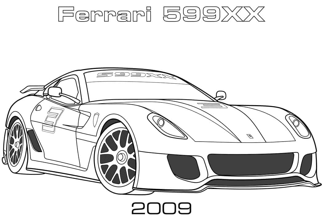 Kolorowanki 2009 Ferrari 599XX