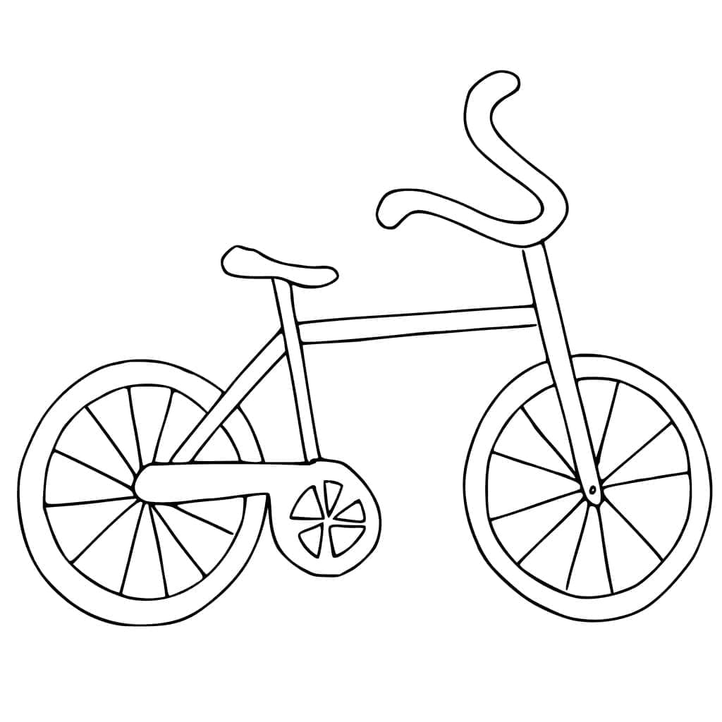 Kolorowanka Bardzo prosty rower