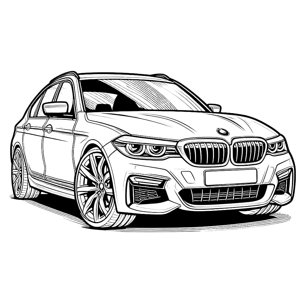 Kolorowanki Bezpłatny obraz BMW