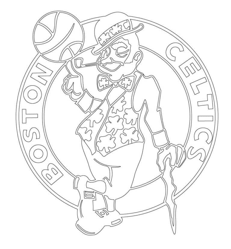 Kolorowanka Boston Celtics Logo