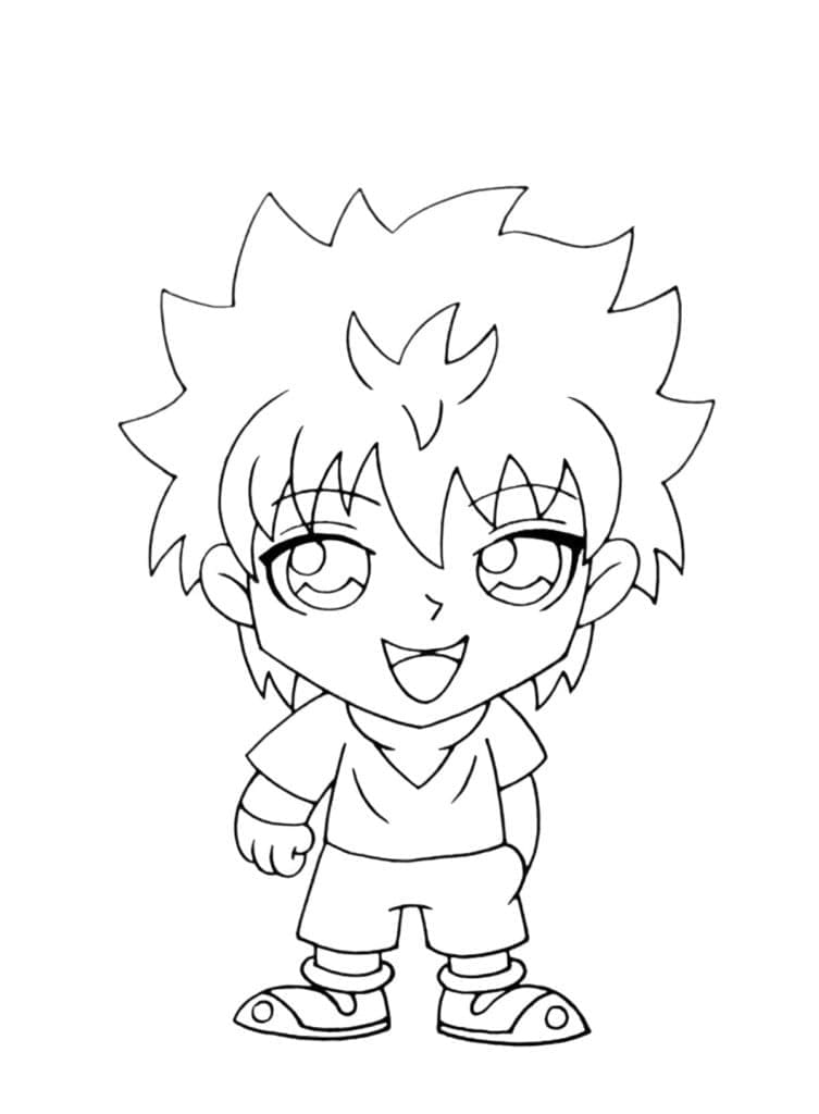 Kolorowanka Chibi Killua Zoldyck