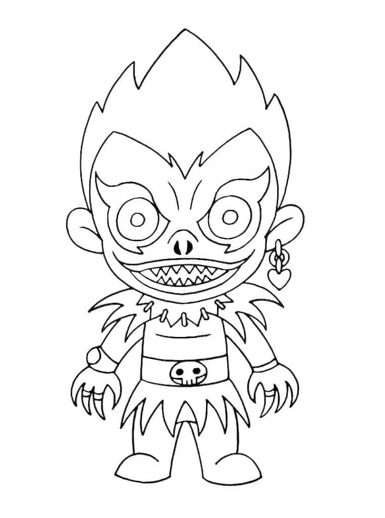 Kolorowanki Chibi Ryuk Death Note