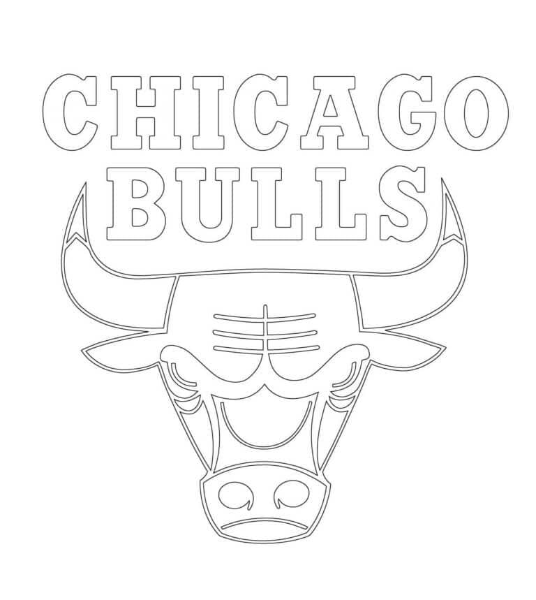 Kolorowanka Chicago Bulls NBA Logo