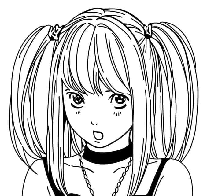 Kolorowanki Death Note Misa Amane