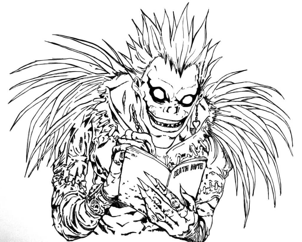 Kolorowanka Death Note Ryuk