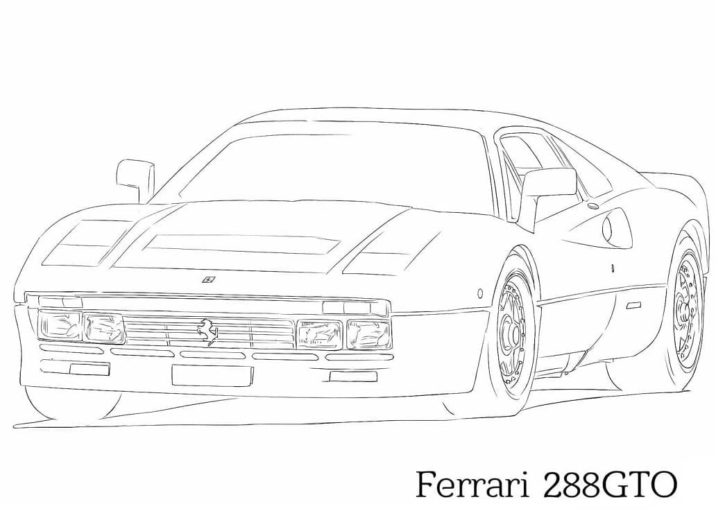 Kolorowanki Ferrari 288 GTO