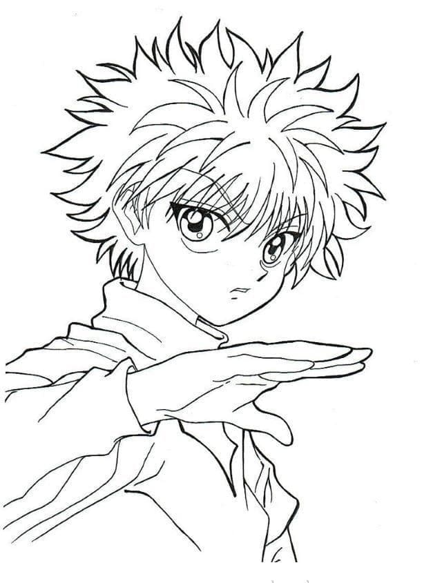 Kolorowanka Hunter x Hunter Killua Zoldyck