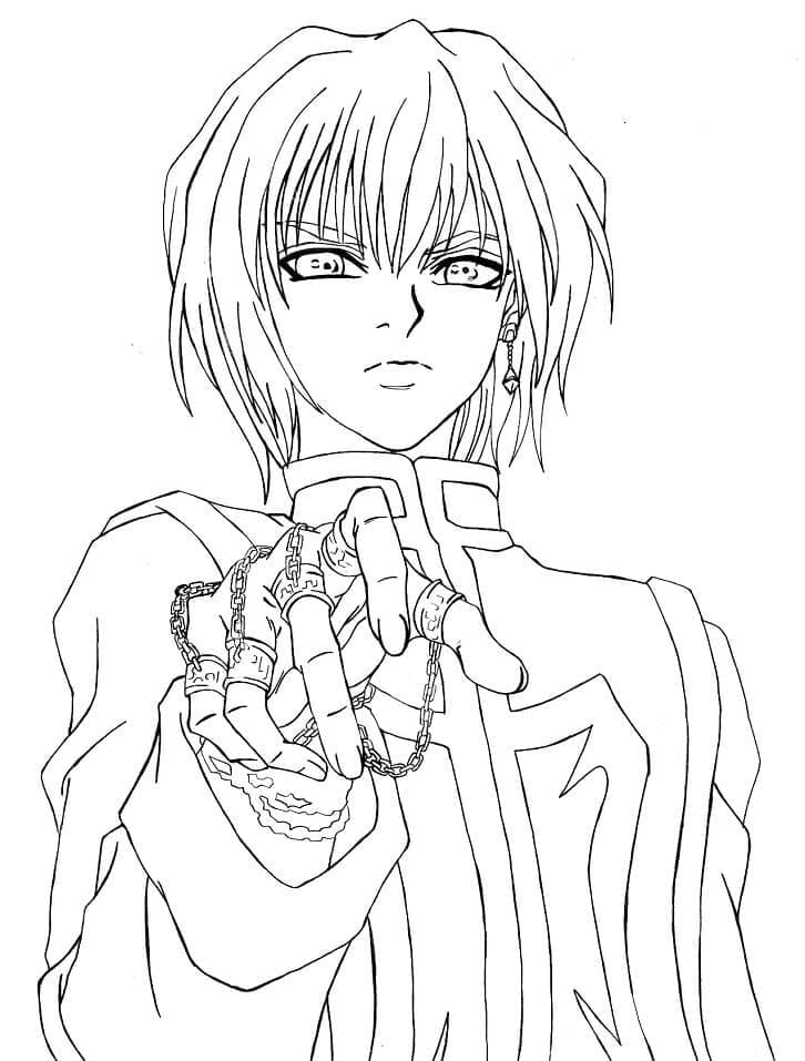 Kolorowanka Hunter x Hunter Kurapika