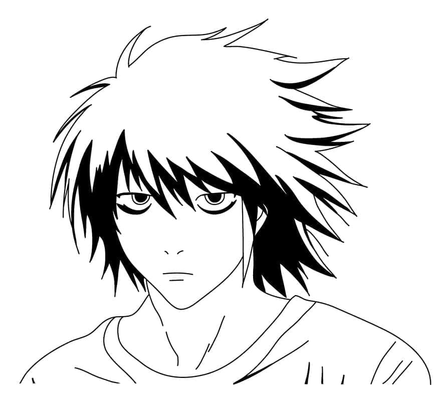 Kolorowanki L Lawliet z anime Death Note