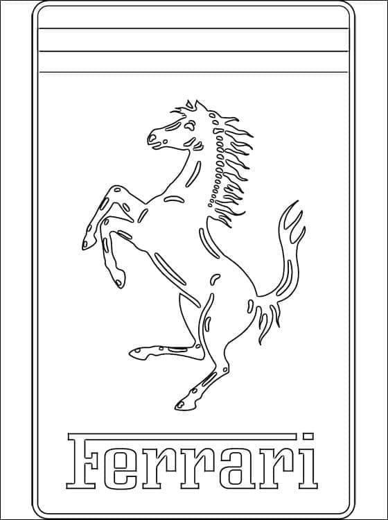 Kolorowanki Logo Ferrari