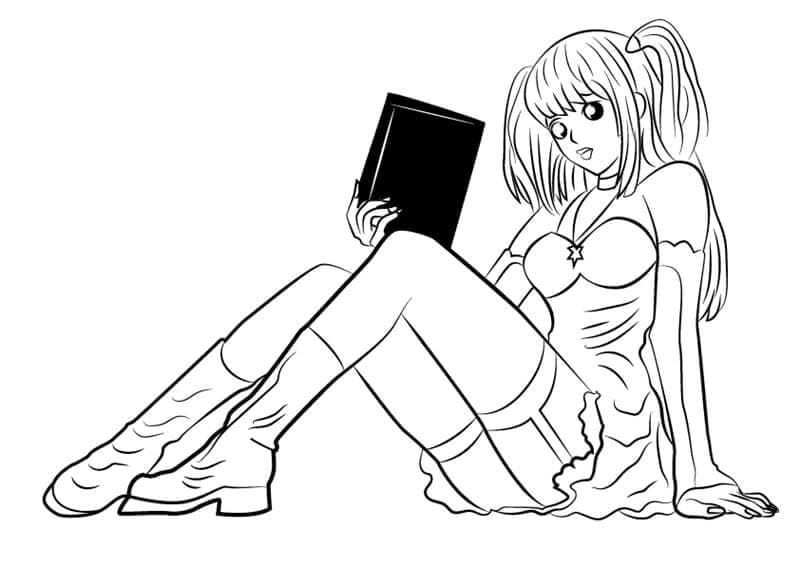 Kolorowanki Misa Amane z anime Death Note