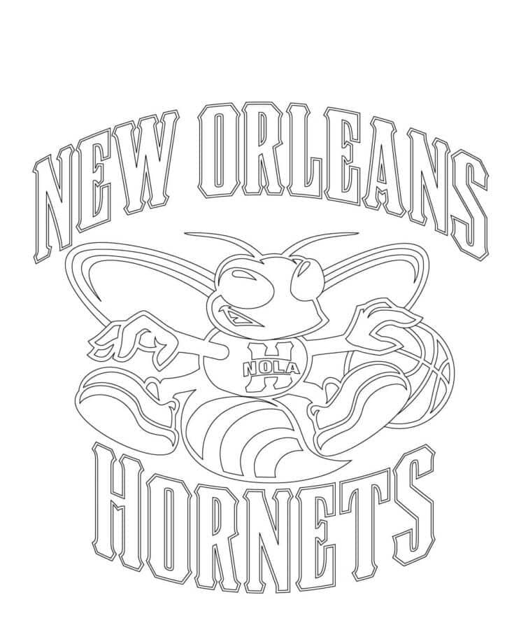 Kolorowanka NBA Hornets Logo
