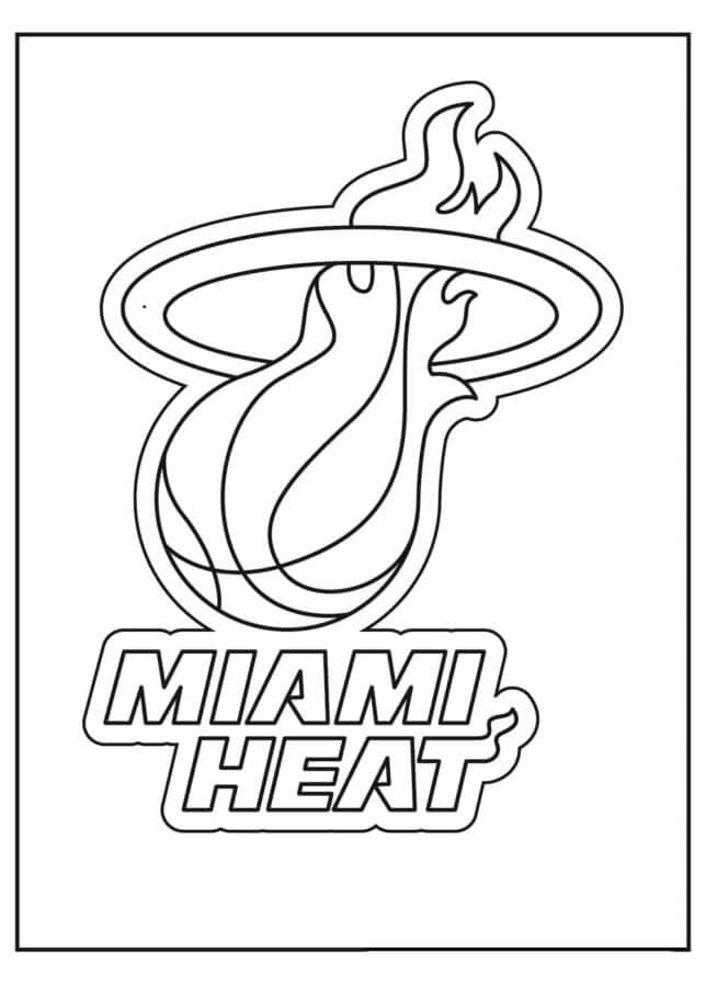 Kolorowanka NBA Miami Heat