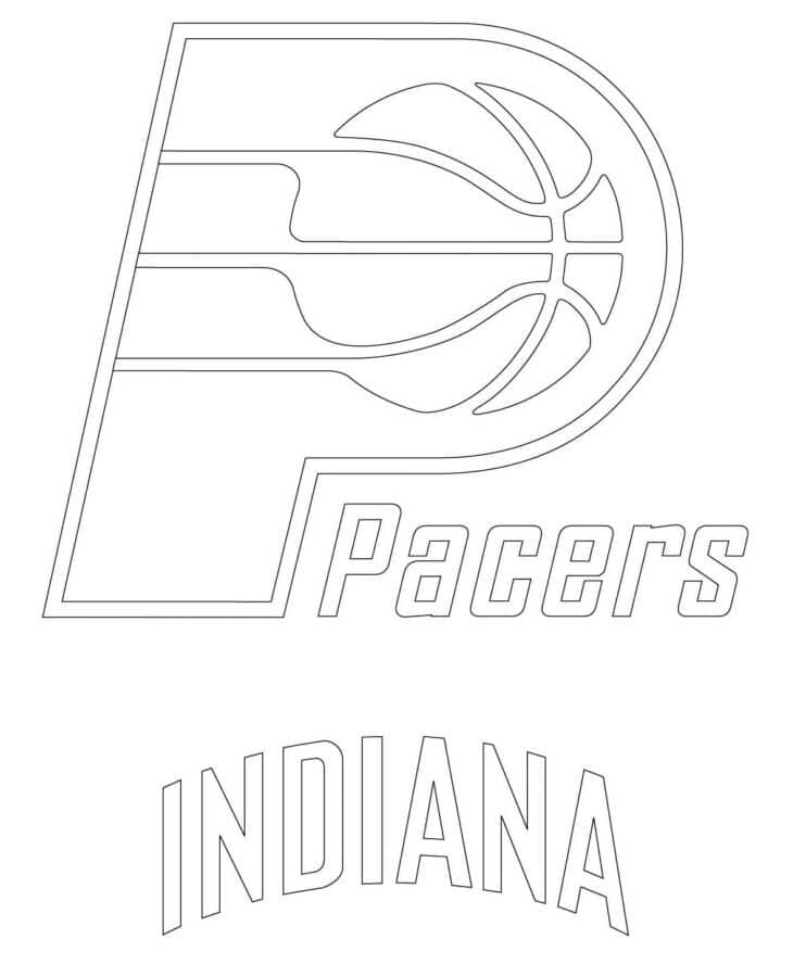 Kolorowanka NBA Pacers Logo