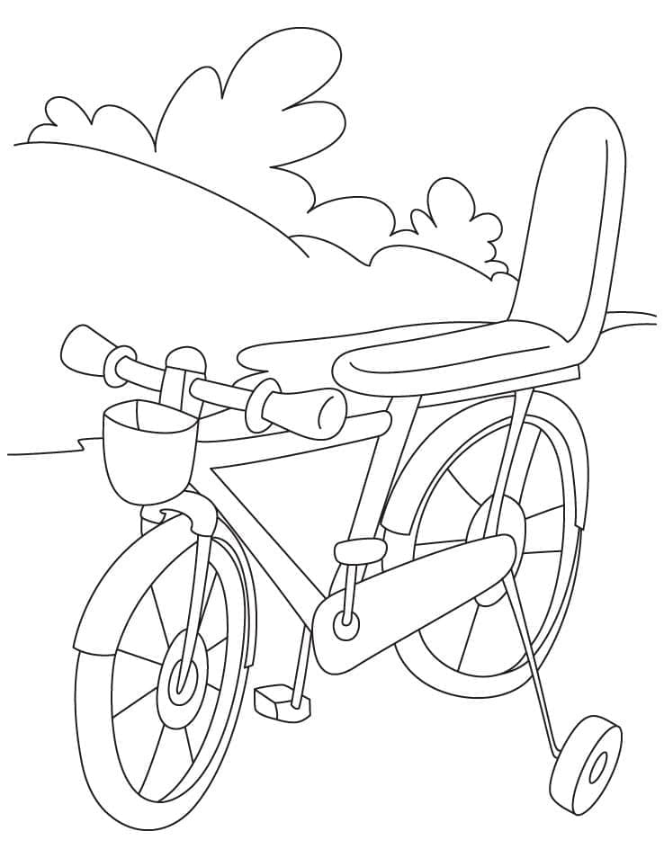 Kolorowanka Obraz roweru dla dzieci