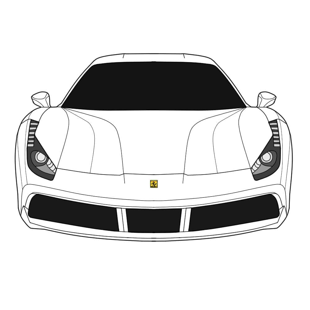 Kolorowanka Samochód Ferrari 488