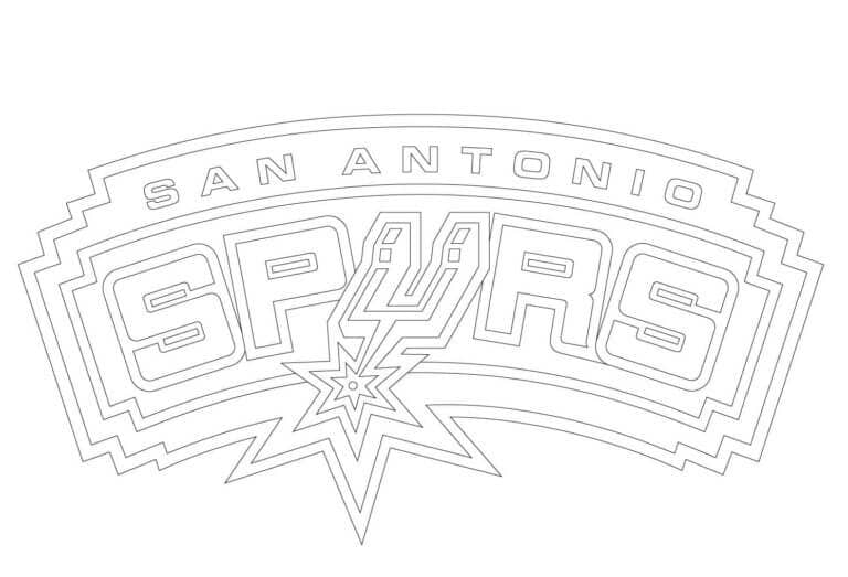Kolorowanka San Antonio Spurs Logo