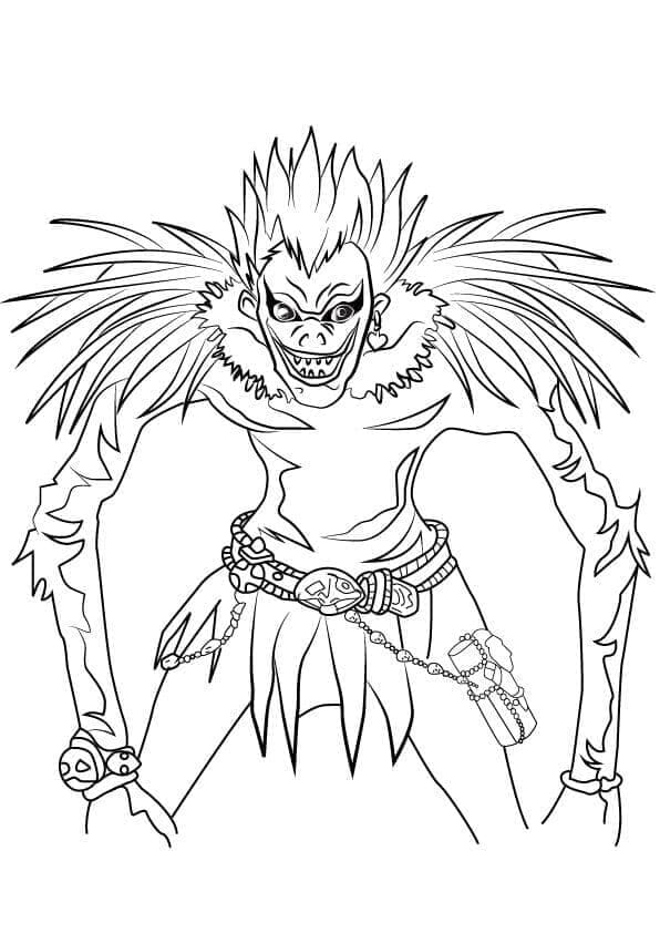 Kolorowanki Shinigami Ryuk Death Note