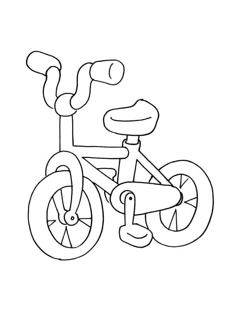 Kolorowanka Śliczny rowerek dziecięcy