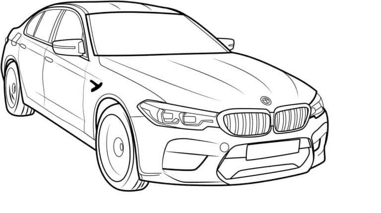 Kolorowanka Wygodny samochód marki BMW