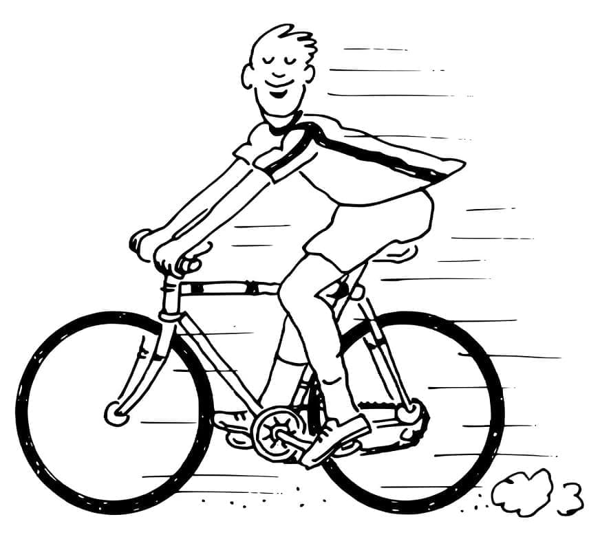 Kolorowanka Zarys roweru dla dzieci