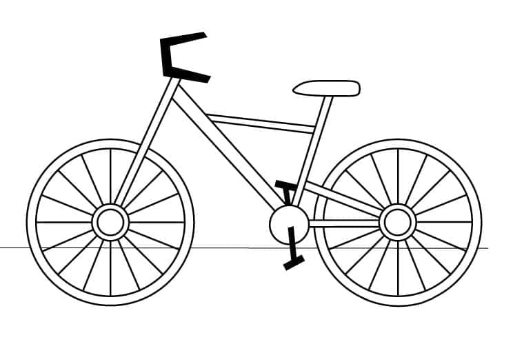 Kolorowanka Zarys roweru
