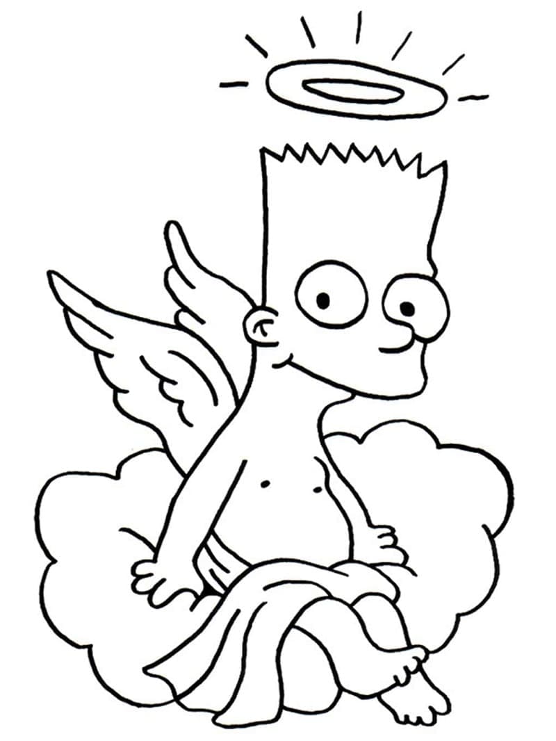 Kolorowanki Bart Simpson w Simpsonowie