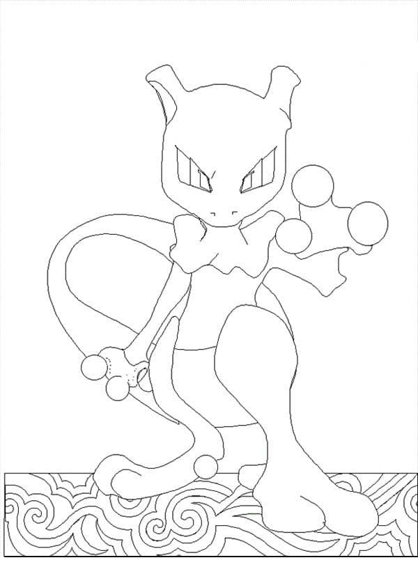 Kolorowanki Bezpłatny Mewtwo