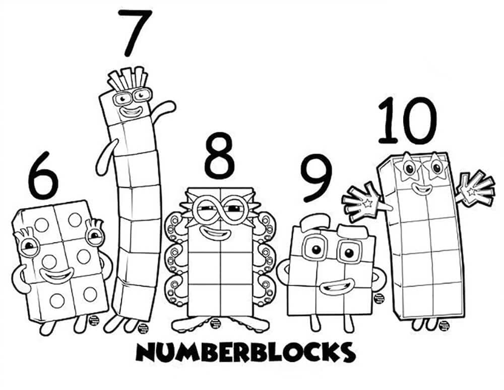 Kolorowanka Numberblocks