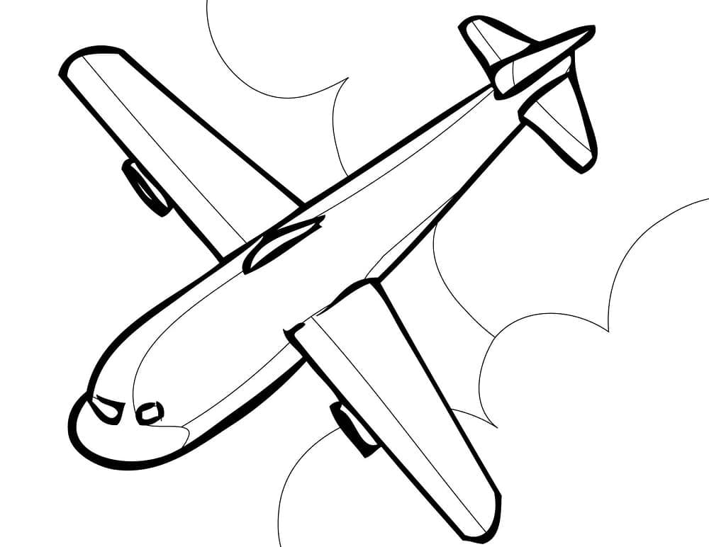 Kolorowanka Darmowy obraz samolotu