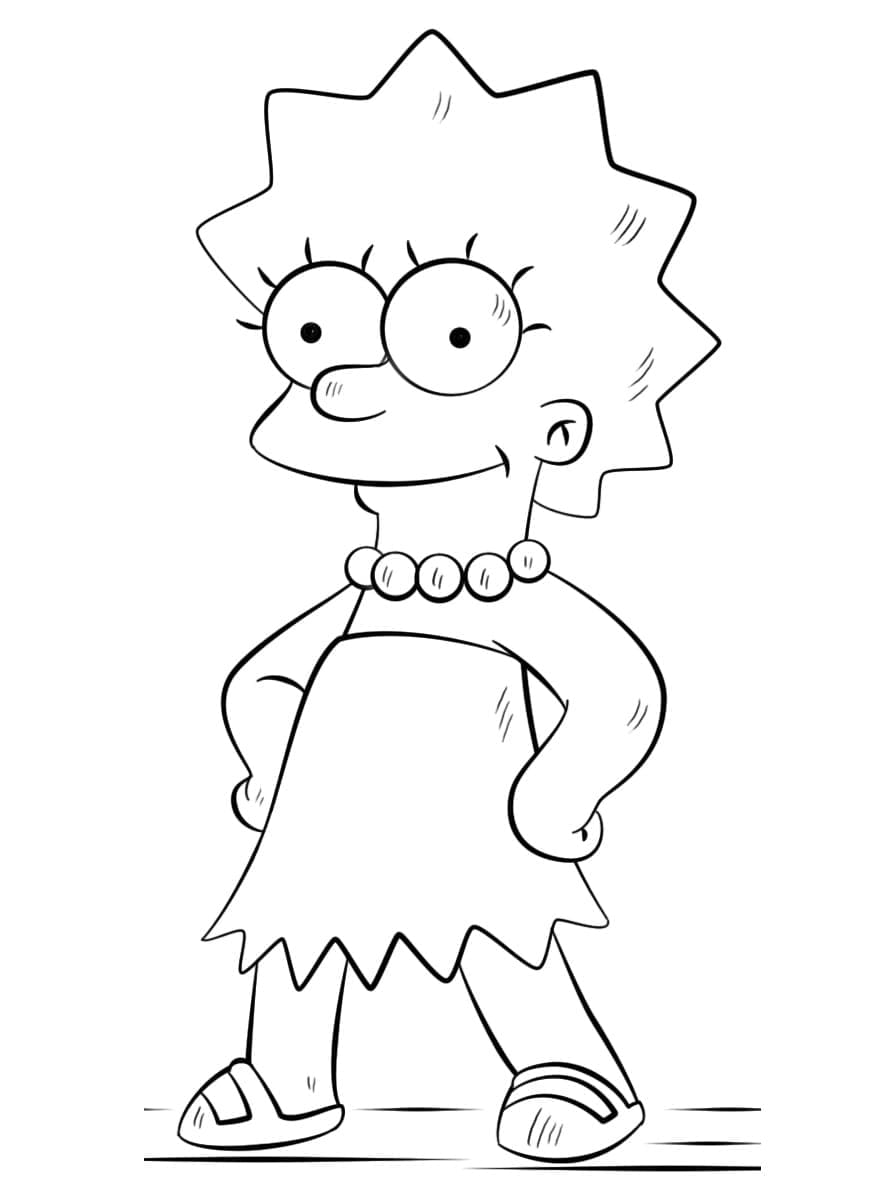 Kolorowanki Lisa Simpson z Simpsonowie