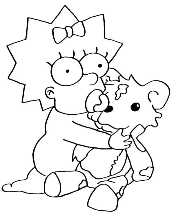 Kolorowanki Maggie Simpson