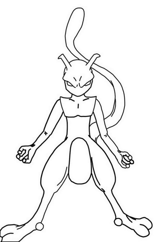 Kolorowanki Mewtwo za darmo do druku