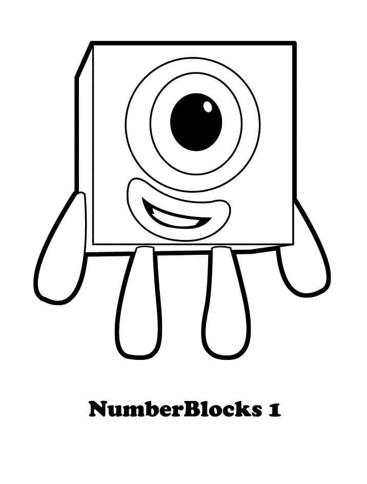 Kolorowanka One z Numberblocks