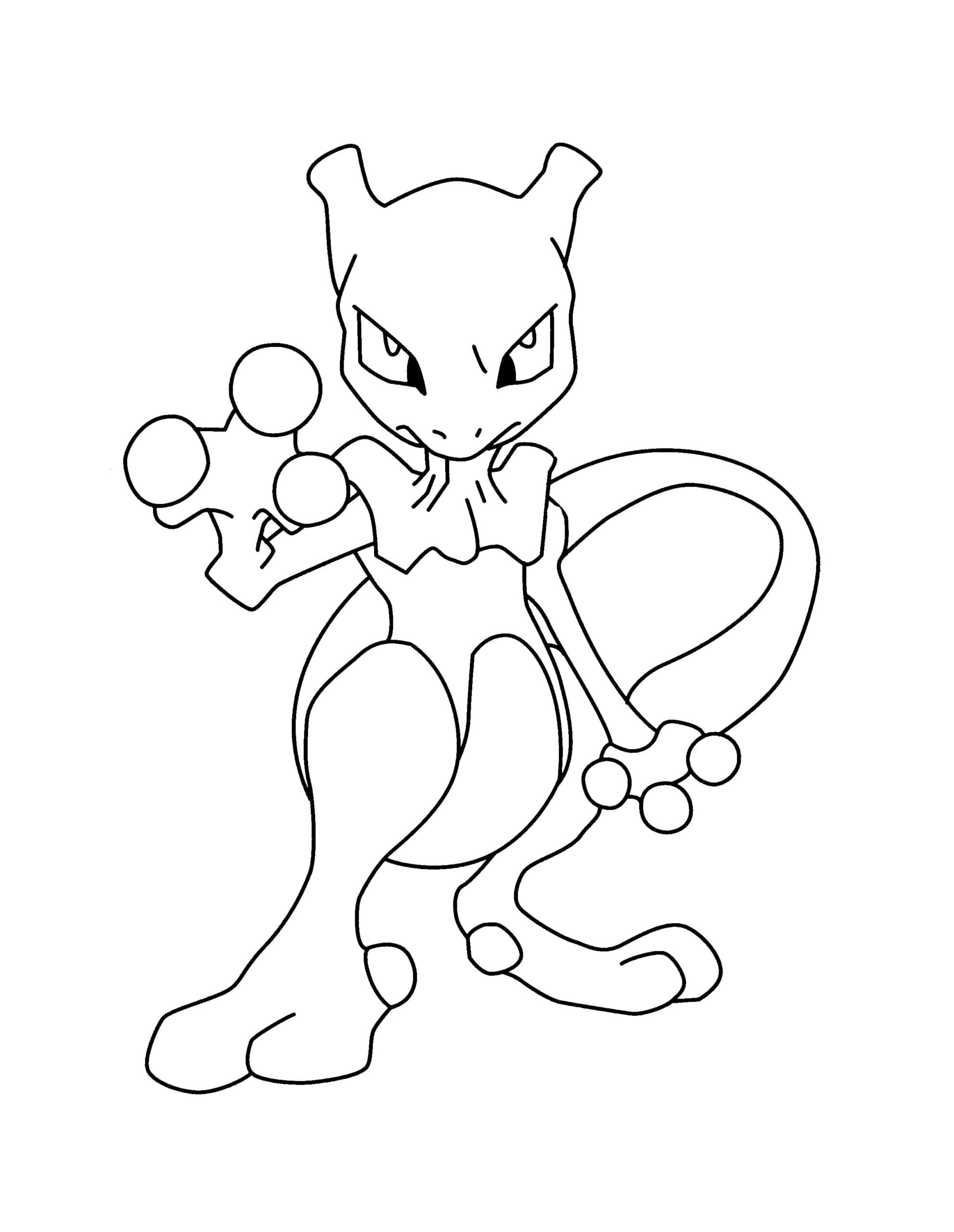 Kolorowanki Rysunek Mewtwo