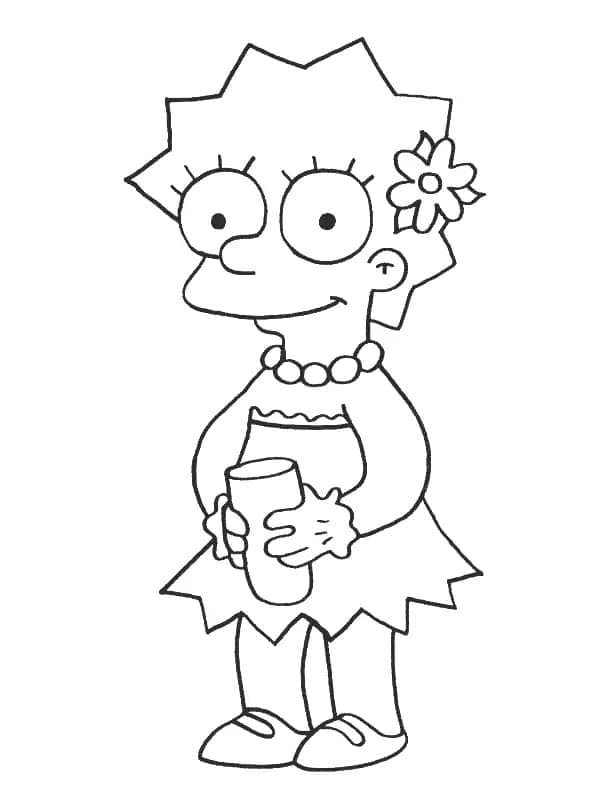 Kolorowanka Słodka Lisa Simpson