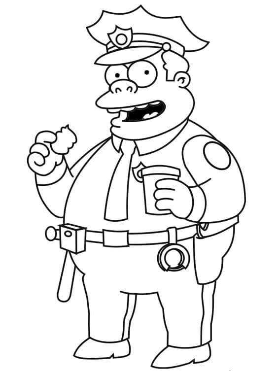 Kolorowanki Szeryf Wiggum