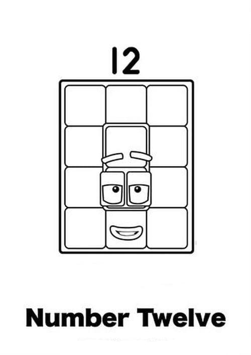 Kolorowanki Twelve z Numberblocks