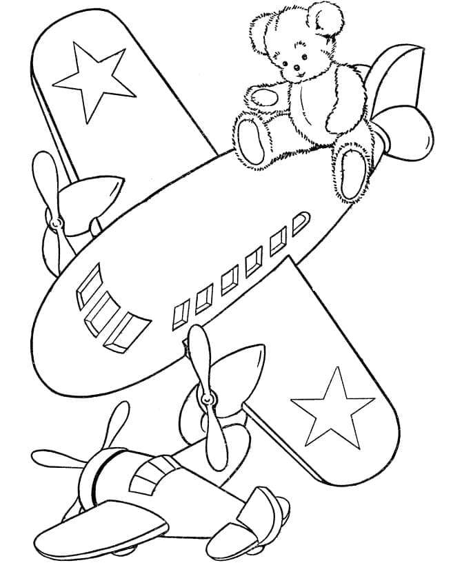 Kolorowanka Zabawkowy samolot