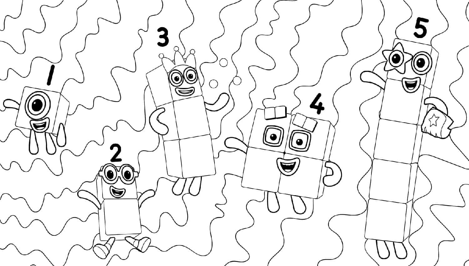 Kolorowanki Zabawny Numberblocks