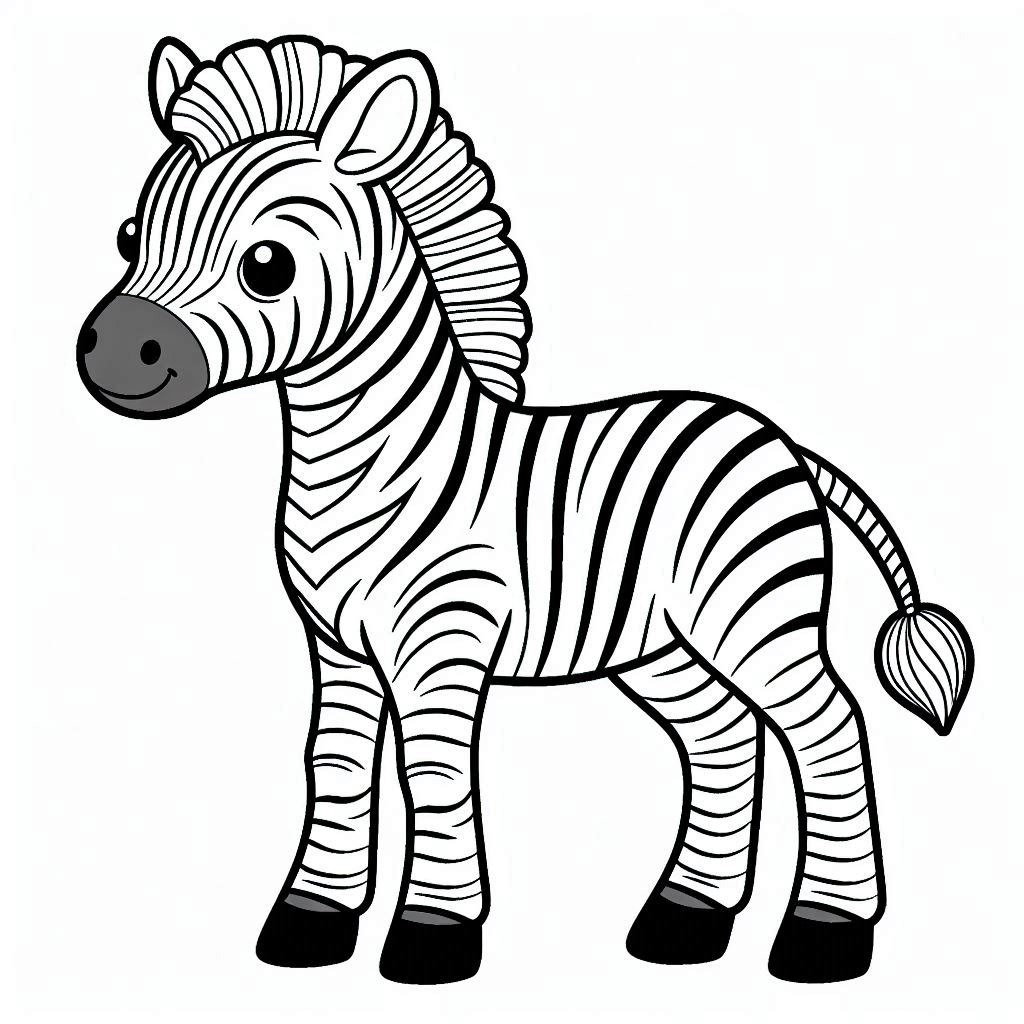 Kolorowanka zdjęcie zebra