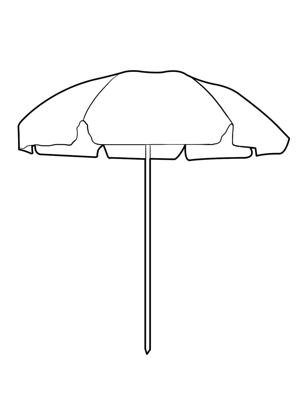 Kolorowanka Parasol plażowy