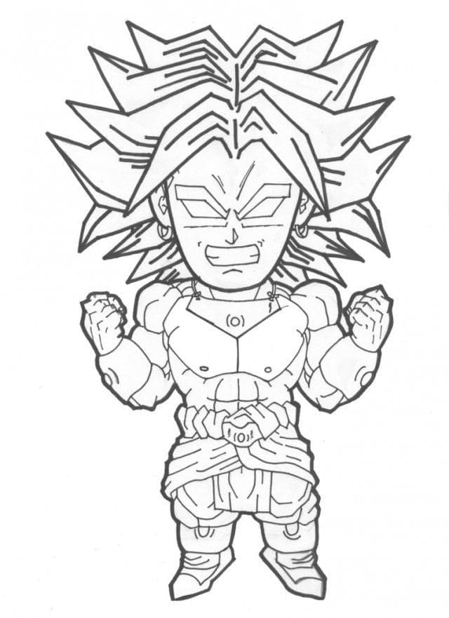 Kolorowanka Rysunki Chibi Broly'ego