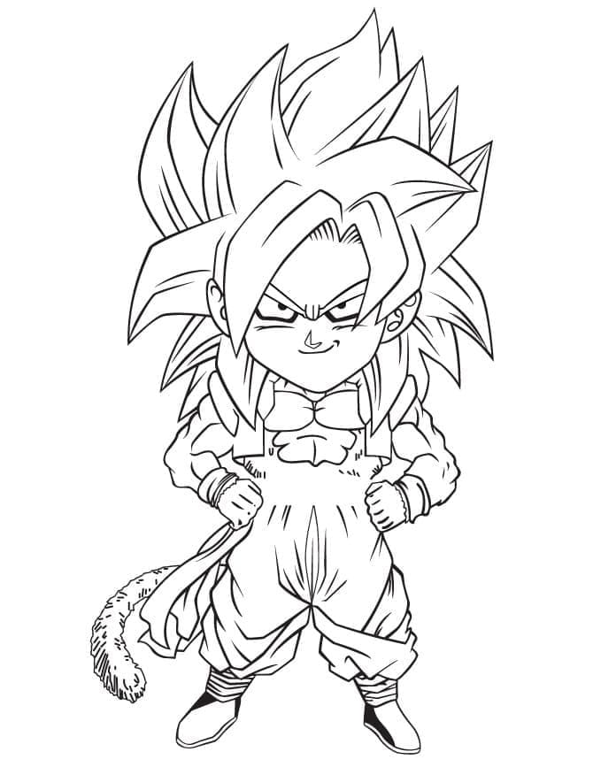 Kolorowanka Rysunki Chibi Gogeta