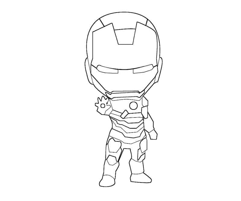 Kolorowanka Rysunki Chibi Iron Man Mana