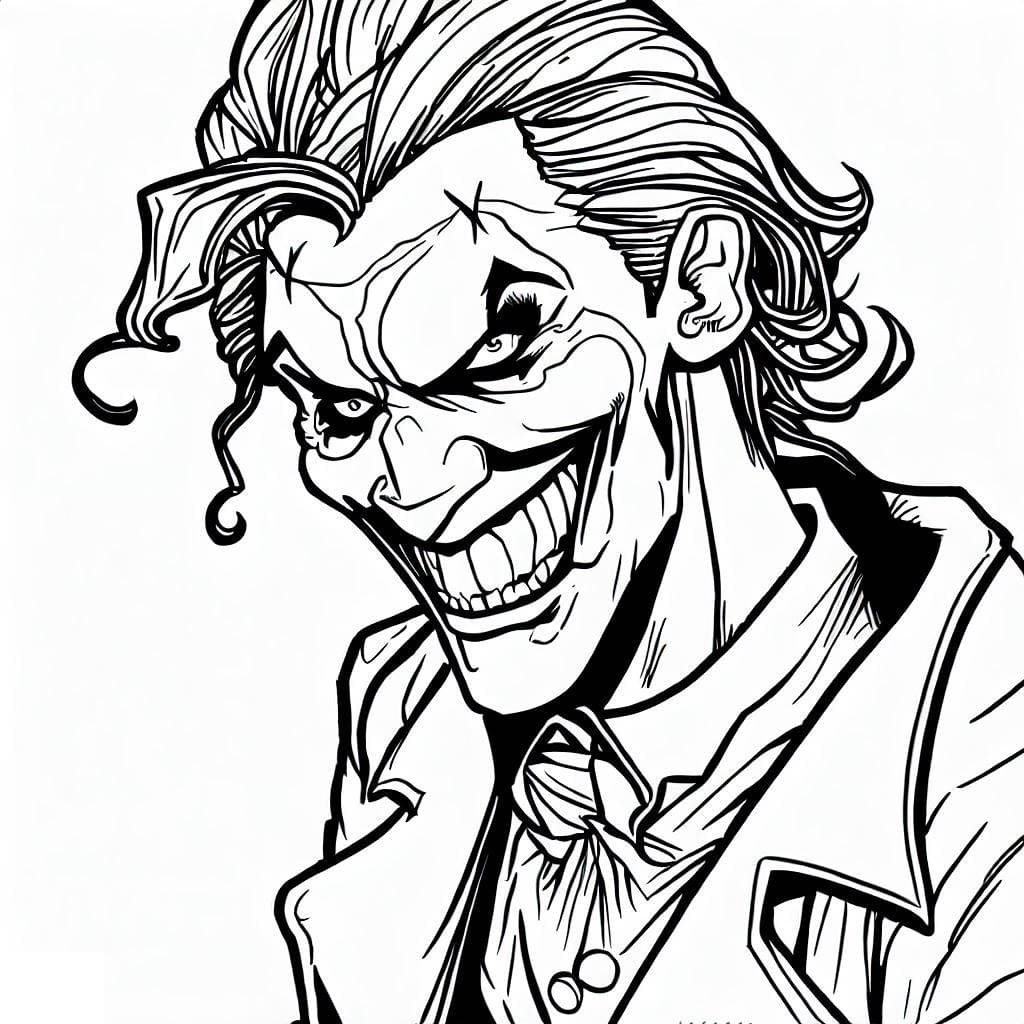 Kolorowanki Narysuj Joker z DC Comics za darmo